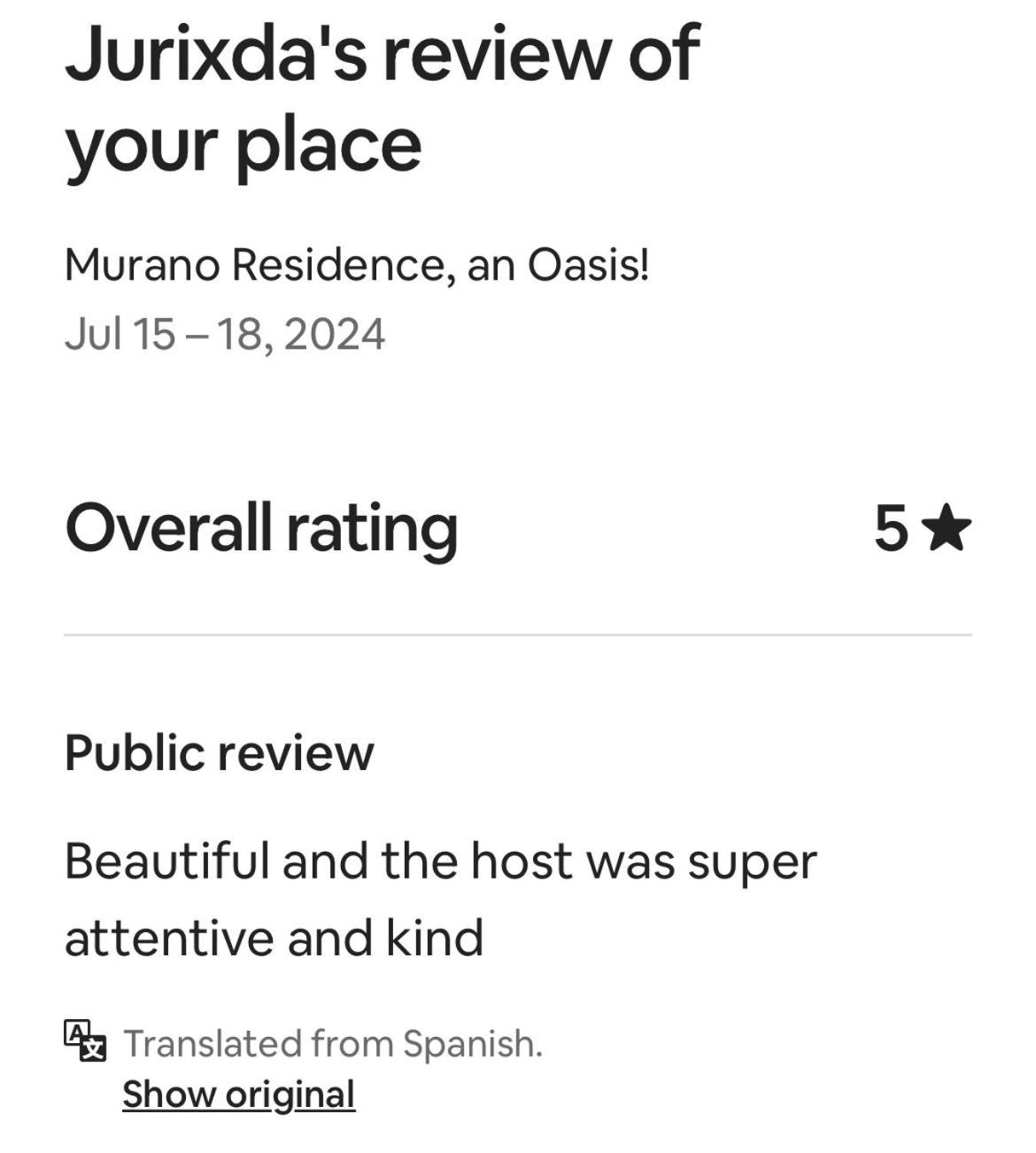 Murano Residence, An Oasis! *